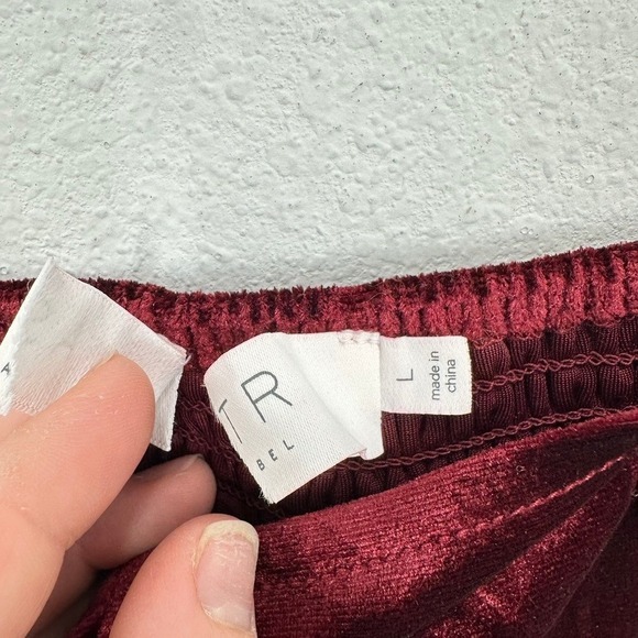 ASTR The Label Velvet Bustier Top Maroon Sleeveless‎ Smocked Back Party - Picture 3 of 5